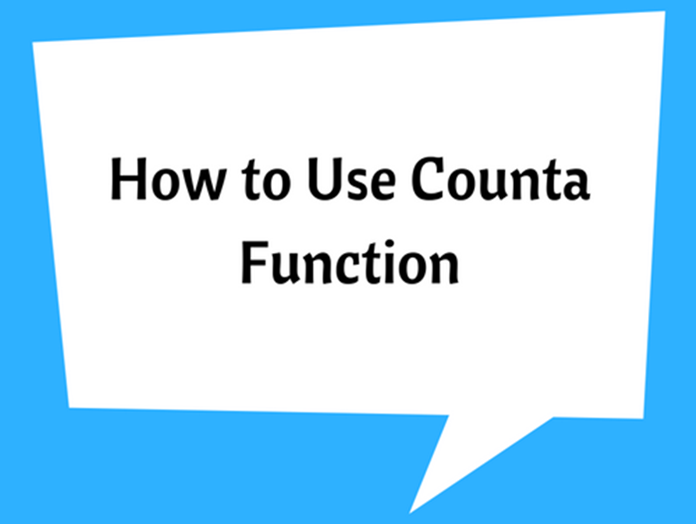 How to Use Counta Function